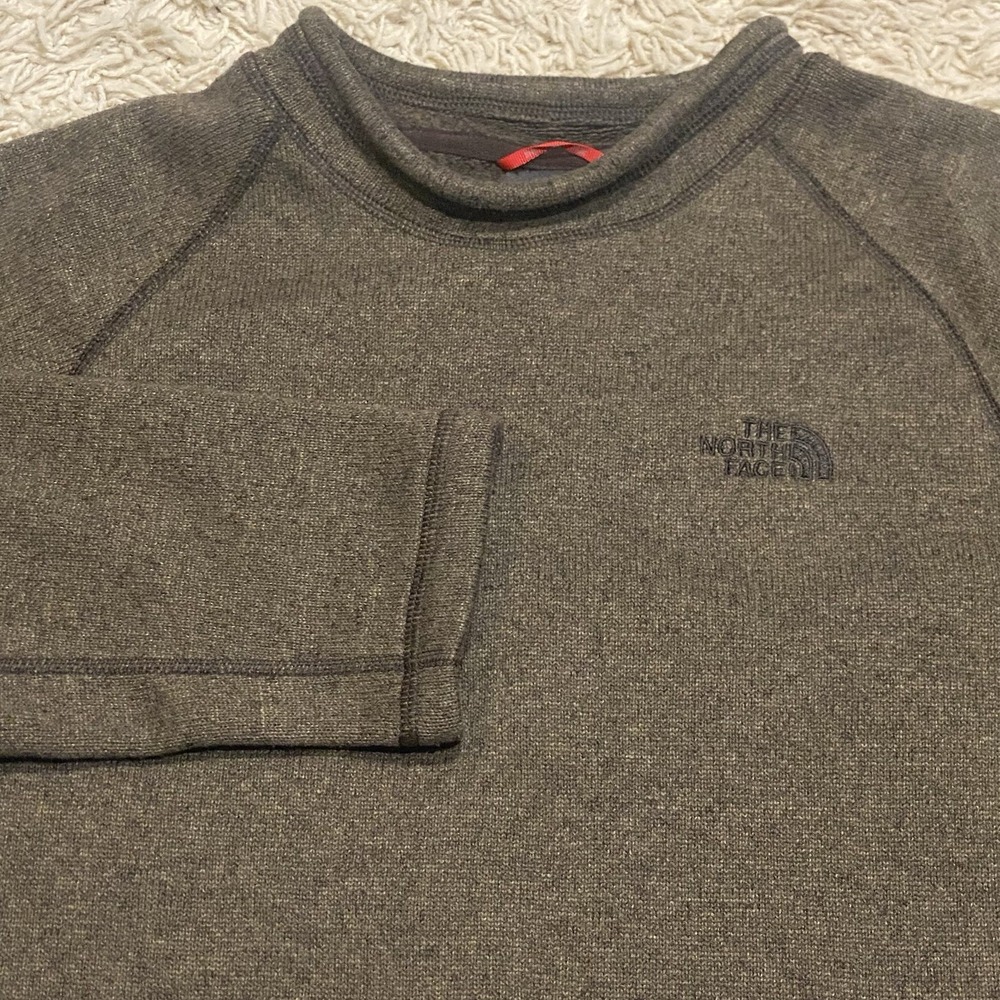 The North Face Mens Fleece Roll Neck Sweatshirt M Brown Heavyweight Pullover